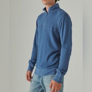 Garment Dye Thermal Mock Half Zip